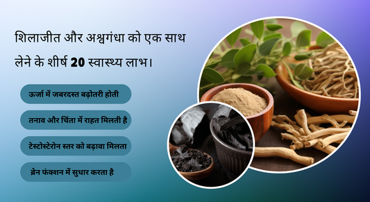 शिलाजीत और अश्वगंधा को एक साथ लेने के शीर्ष 20 स्वास्थ्य लाभ।