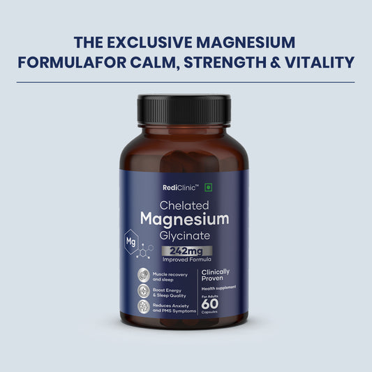 RediClinic Chelated Magnesium Glycinate (242 mg) | 60 Capsules