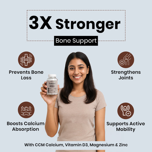 RediClinic Advanced Calcium Complex Tablets with Calcium Citrate Malate, Magnesium, Zinc, Vitamin D3, Vitamin B12 & Cissus Quadrangularis | Complete Bone Strength & Joint Support Formula | 60 Tablets