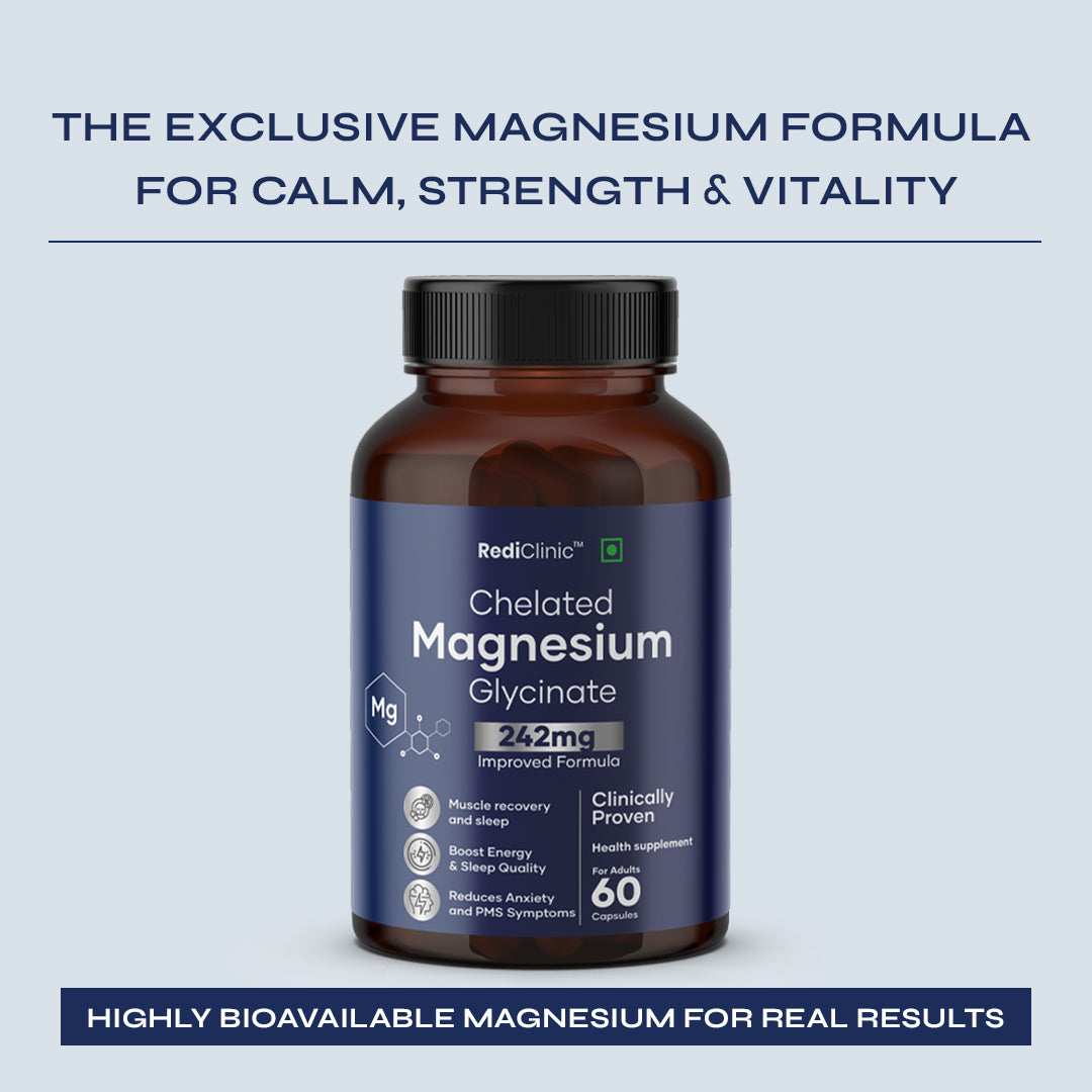 RediClinic Chelated Magnesium Glycinate (242 mg) | 60 Capsules