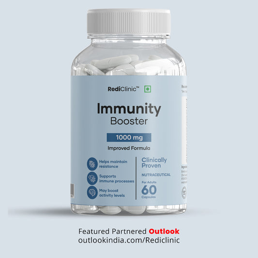 Rediclinic Immunity Booster Supplement with Emblica Officinalis, Vitamin C, Zinc, and Echinacea | 60 Capsules