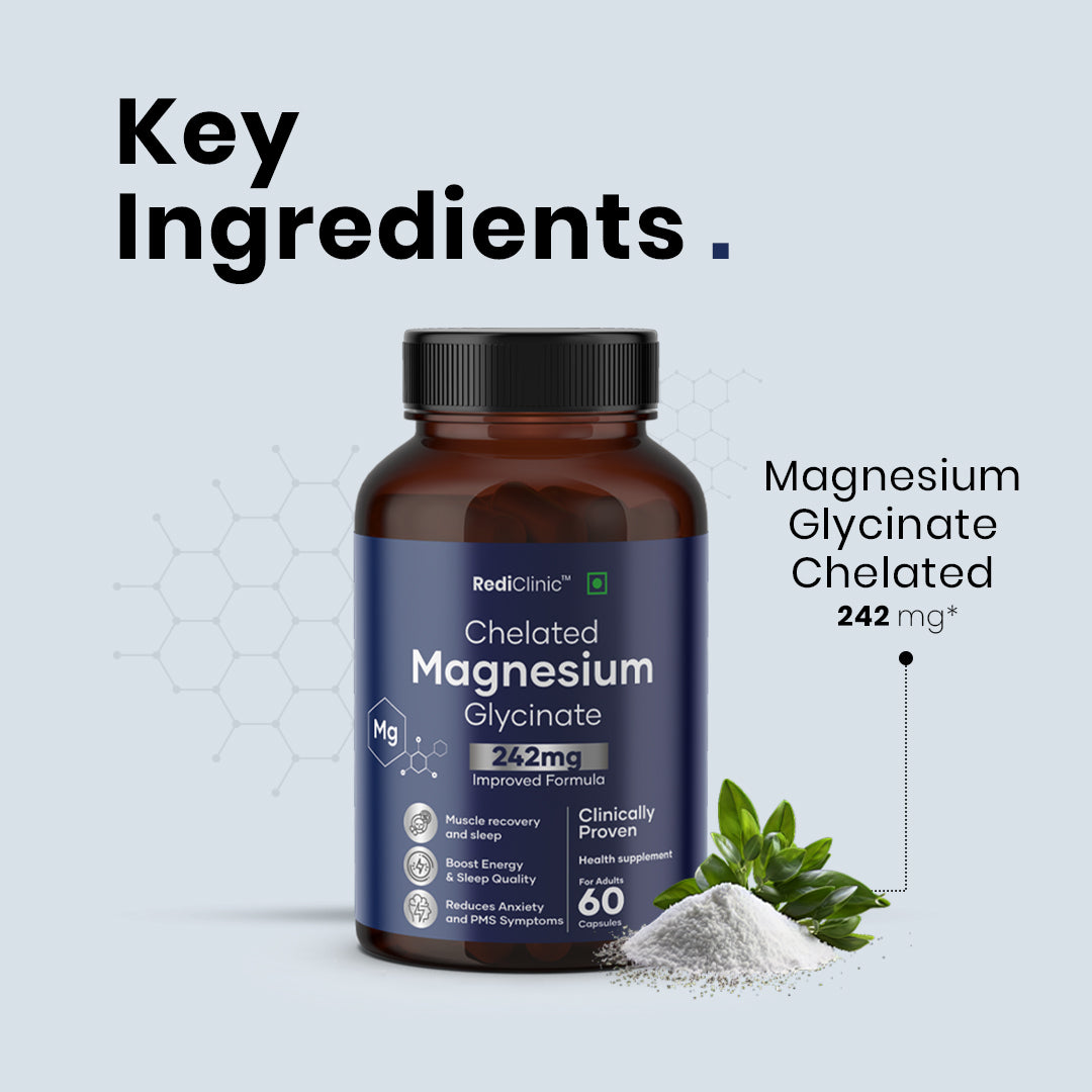 RediClinic Chelated Magnesium Glycinate (242 mg) | 60 Capsules