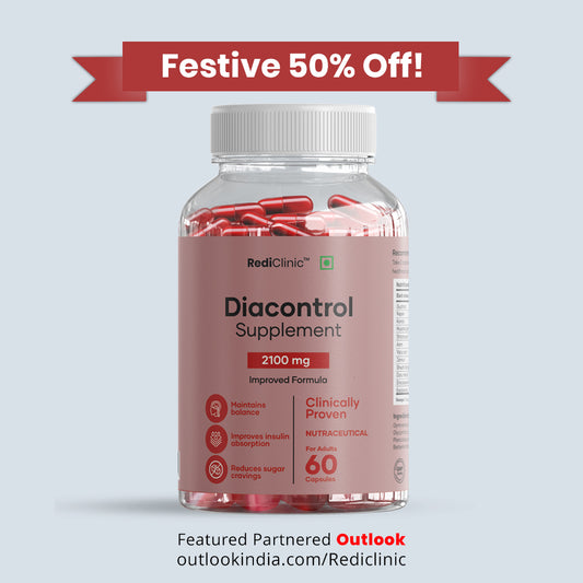 RediClinic DiaControl – Natural Blood Sugar & Glucose Management with Advanced Triterpenoid Saponins | Science-Backed Support for Diabetes | 60 Tablets
