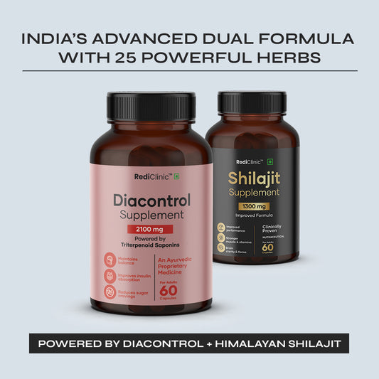 RediClinic DiaVigor – Blood Sugar Balance & Natural Vitality Support Combo  Dual Support for Metabolic Health, Energy & Performance
