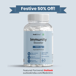 Rediclinic Immunity Booster Supplement with Emblica Officinalis, Vitamin C, Zinc, and Echinacea | 60 Capsules