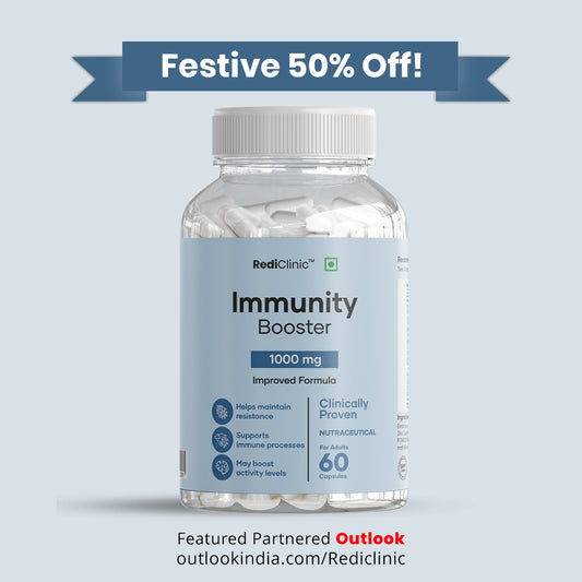Rediclinic Immunity Booster Supplement with Emblica Officinalis, Vitamin C, Zinc, and Echinacea | 60 Capsules