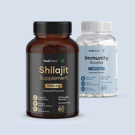 RediClinic Shila Force | Combo Of Immunity Booster (1000mg) and Shudh Shilajit (1300mg)
