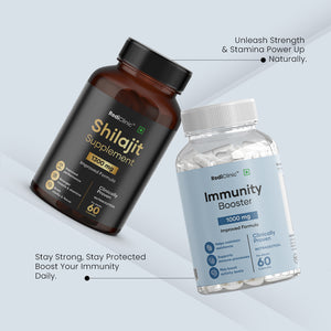 RediClinic Shila Force | Combo Of Immunity Booster (1000mg) and Shudh Shilajit (1300mg)