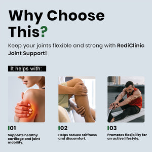 RediClinic Joint Support Supplement: Powerful Blend of Glucosamine, Chondroitin & Collagen for Better Joint Health