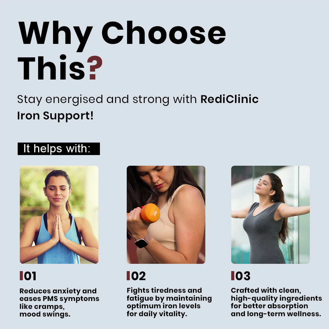 RediClinic Iron + Vitamin C (Improved Formula) | 60 Tablets