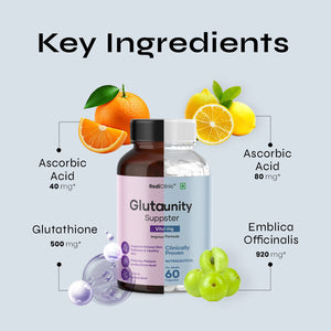RediClinic Glutathione Supplement: 100% Pure Japanese Glutathione with Vitamin C for Radiant Skin RediClinic Glutathione Supplement: 100% Pure Japanese Glutathione with Vitamin C for Radiant Skin