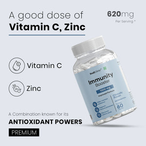 Rediclinic Immunity Booster Supplement with Emblica Officinalis, Vitamin C, Zinc, and Echinacea | 60 Capsules