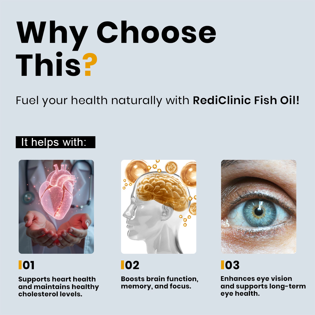 RediClinic Fish Oil Capsules with Omega-3 EPA & DHA | 60 Softgels