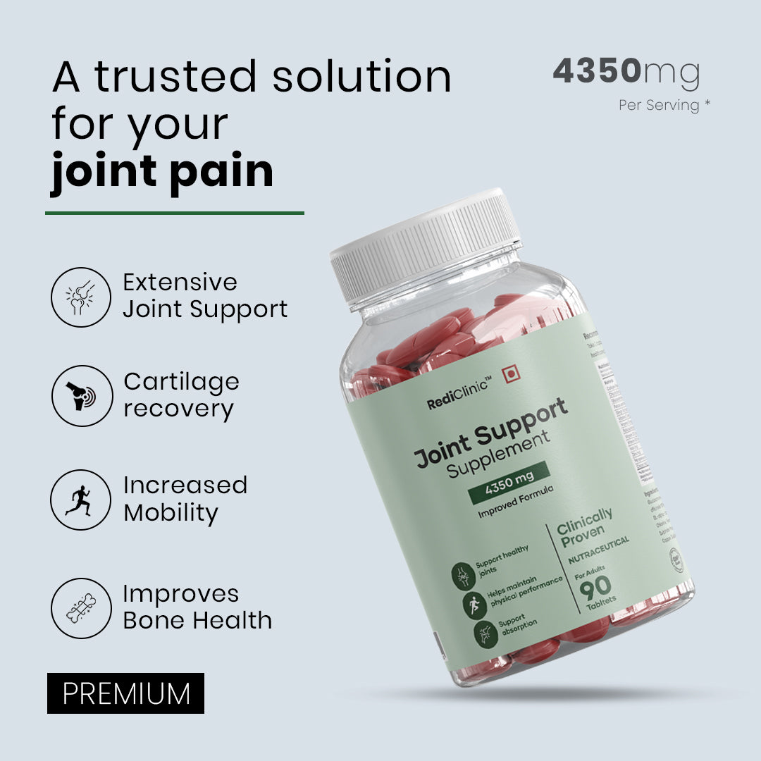 RediClinic Joint Support Supplement: Powerful Blend of Glucosamine, Chondroitin & Collagen for Better Joint Health