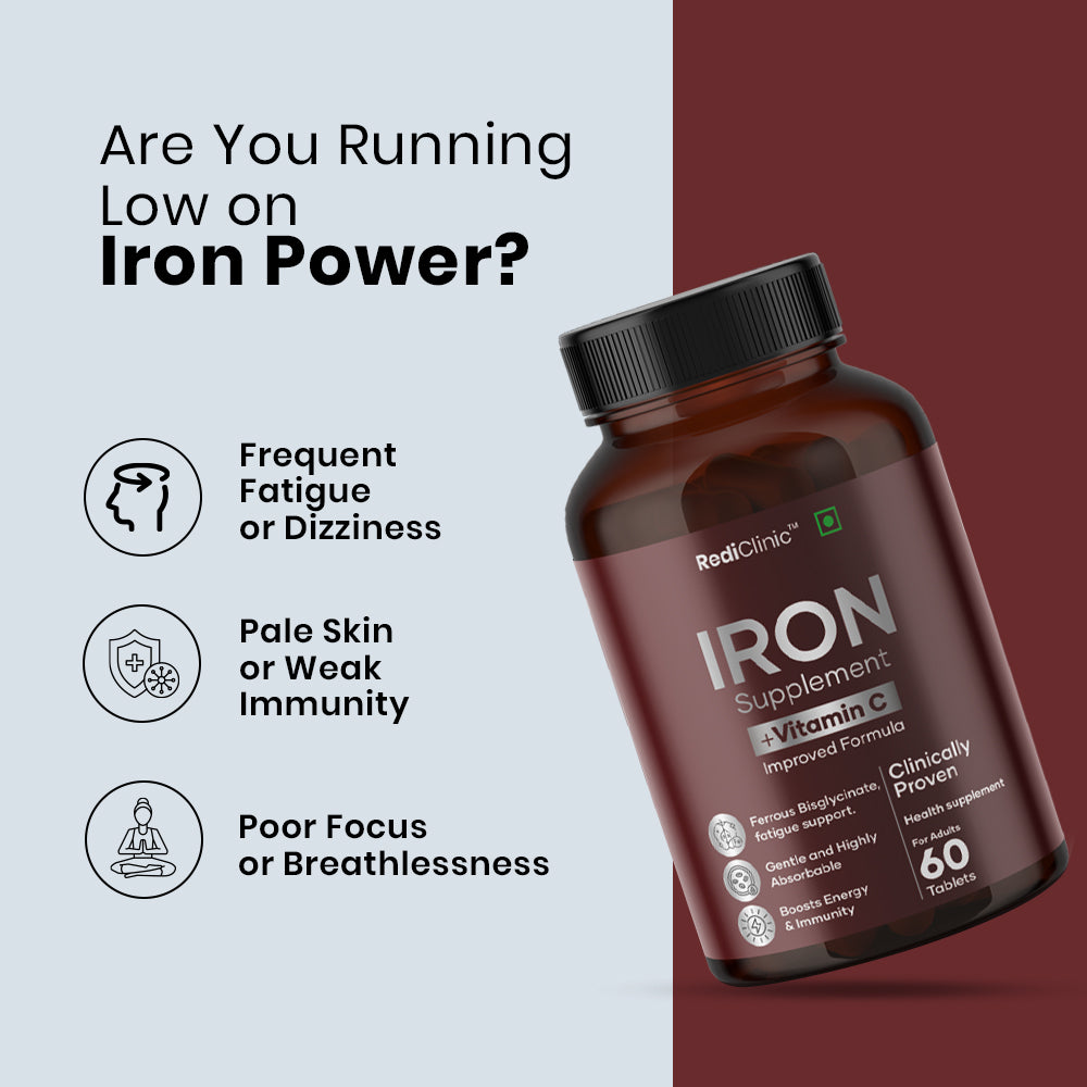 RediClinic Iron + Vitamin C (Improved Formula) | 60 Tablets