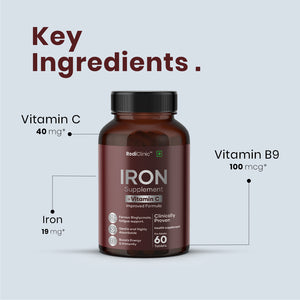 RediClinic Iron + Vitamin C (Improved Formula) | 60 Tablets