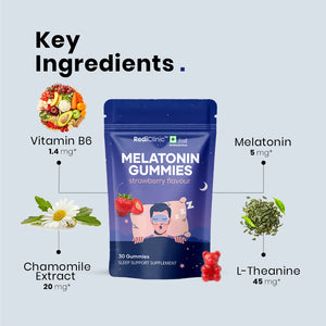 RediClinic Melatonin Sleep Gummies – Natural, Non-Habit Forming Support for Deep & Restful Sleep