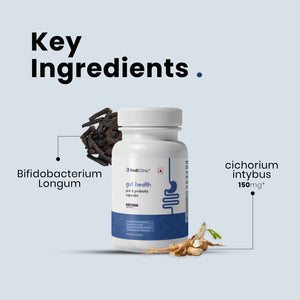 RediClinic Gut Health Pre & Probiotic Capsules with Inulin from Chicory | 60 Billion CFUs for Stronger Digestion, Gut Balance & Vitality | 60 Capsules