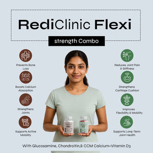 रेडिक्लिनिक फ्लेक्सी स्ट्रेंथ विद कैल्शियम साइट्रेट मैलेट, सिस्सस क्वाड्रैंगुलरिस, ग्लूकोसामाइन और कॉन्ड्रोइटिन | संपूर्ण अस्थि एवं जोड़ स्वास्थ्य के लिए विश्व का नंबर 1 कॉम्बो