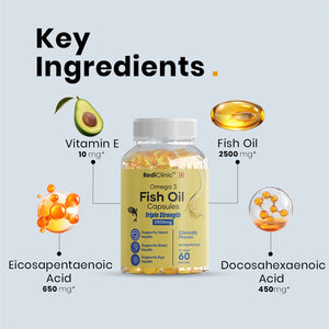 RediClinic Fish Oil Capsules with Omega-3 EPA & DHA | 60 Softgels