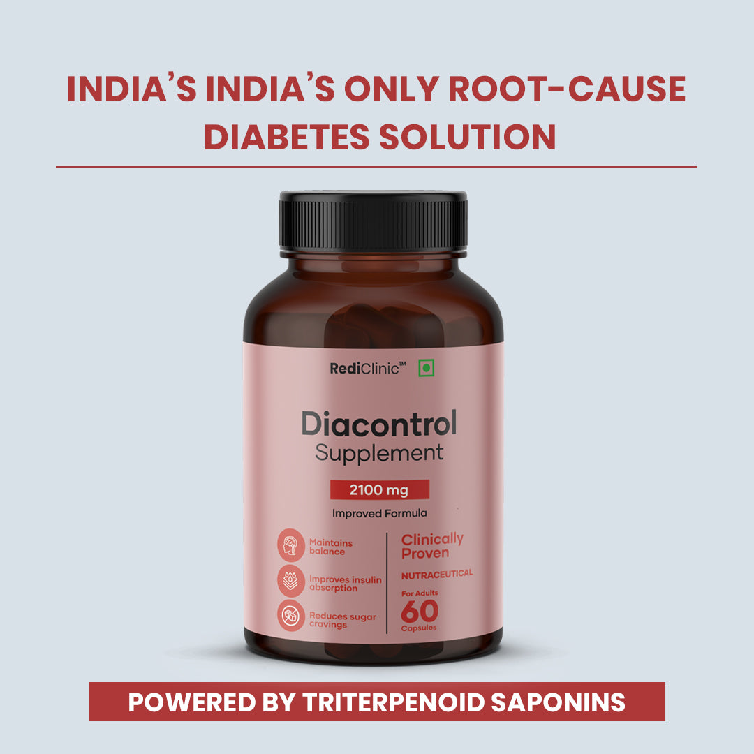 RediClinic DiaControl – Natural Blood Sugar & Glucose Management with Advanced Triterpenoid Saponins | Science-Backed Support for Diabetes | 60 Capsules