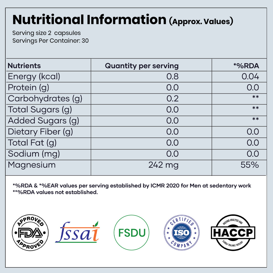 RediClinic Chelated Magnesium Glycinate (242 mg) | 60 Capsules