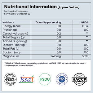 RediClinic Chelated Magnesium Glycinate (242 mg) | 60 Capsules