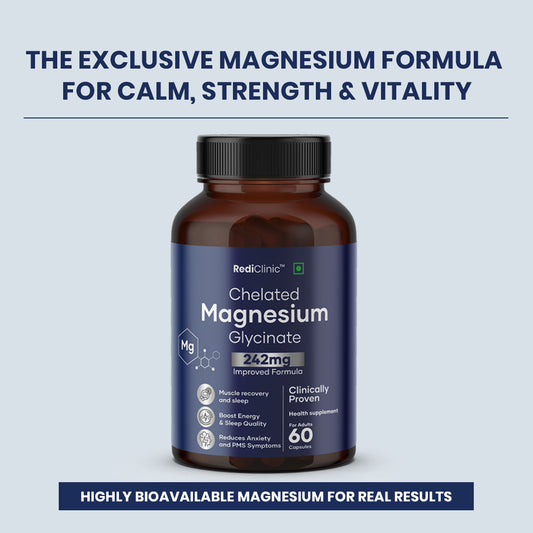 RediClinic Chelated Magnesium Glycinate (242 mg) | 60 Capsules