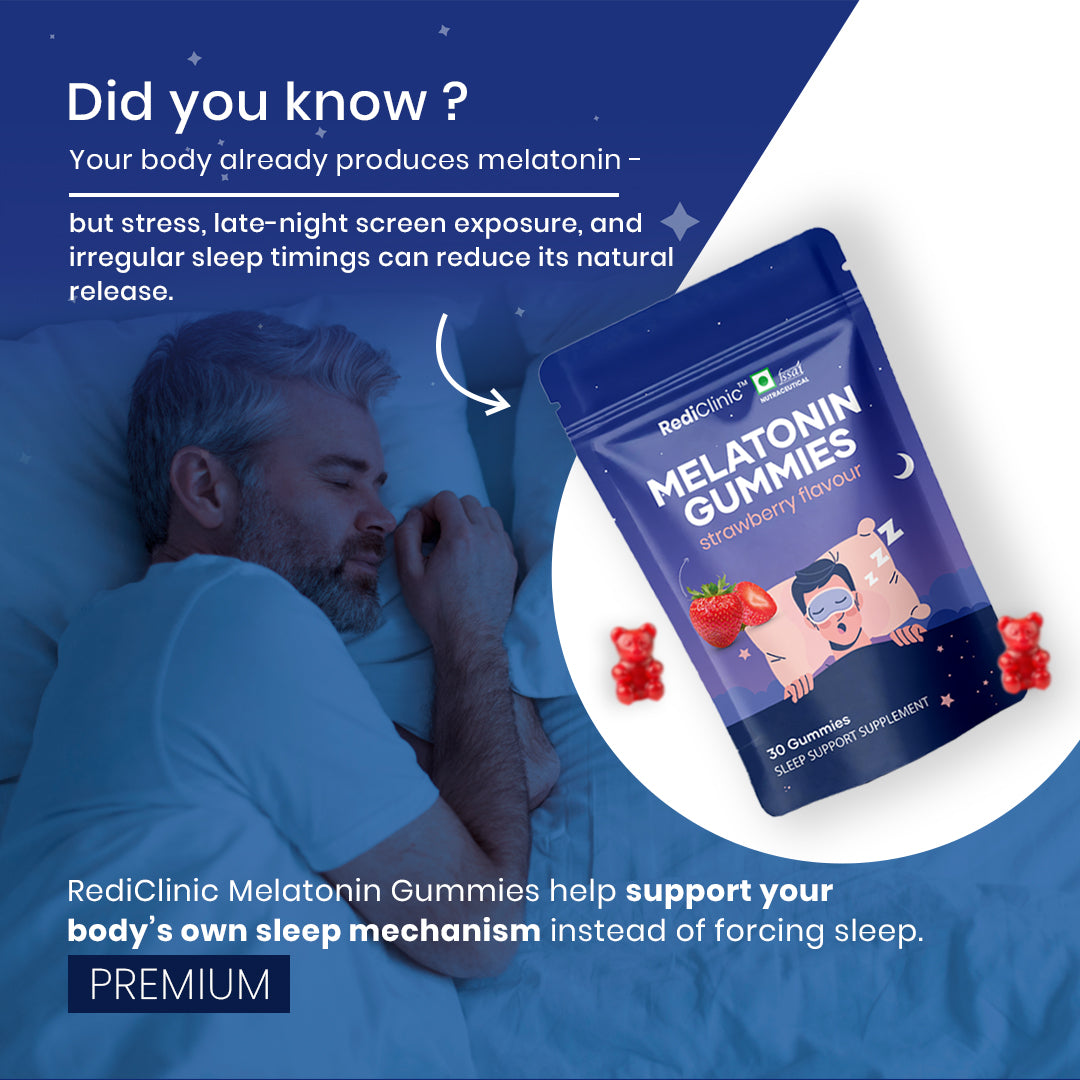 RediClinic Melatonin Sleep Gummies – Natural, Non-Habit Forming Support for Deep & Restful Sleep