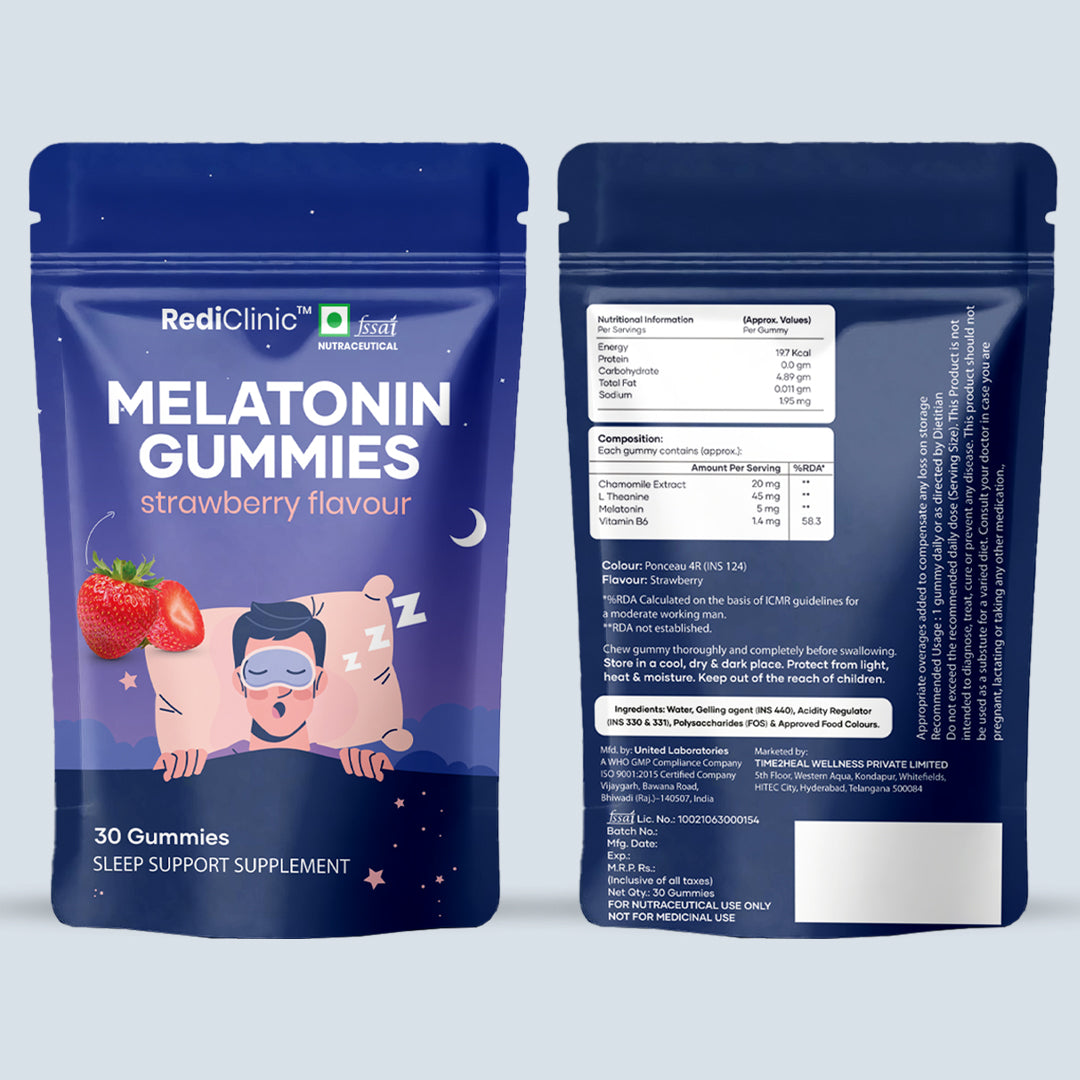 RediClinic Melatonin Sleep Gummies – Natural, Non-Habit Forming Support for Deep & Restful Sleep