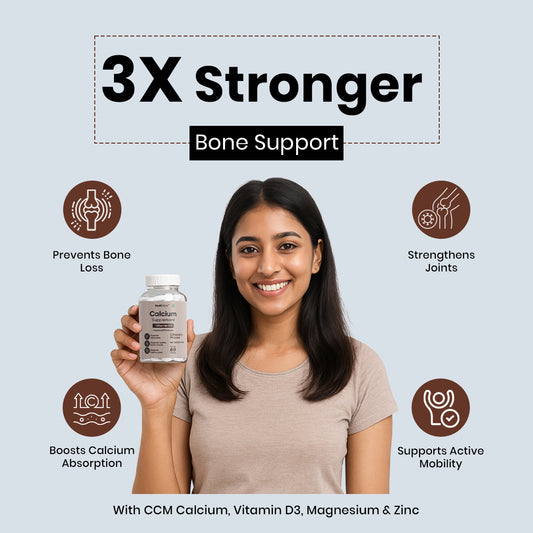 Rediclinic Calcium Tablets with Magnesium, Zinc, & Vitamin D3 For Stronger Bones | 60 Capsules