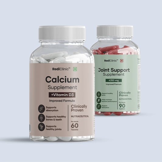 RediClinic Flexi Strength | Combo Of Calcium (1450mg) And Joint Support (4350mg)