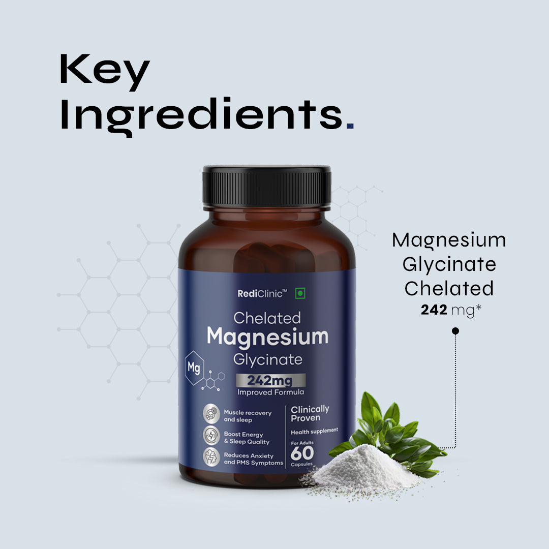 RediClinic Chelated Magnesium Glycinate (242 mg) | 60 Capsules