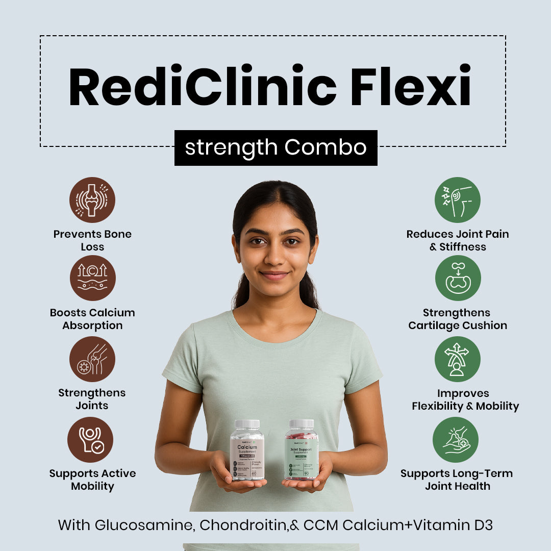 RediClinic Flexi Strength | The World's No.1 Combo for Total Bone and Joint Health at Age 35+!