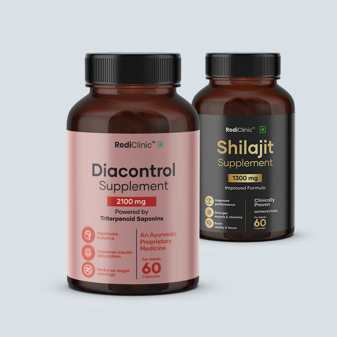 RediClinic DiaVigor – Blood Sugar Balance & Natural Vitality Support Combo  Dual Support for Metabolic Health, Energy & Performance