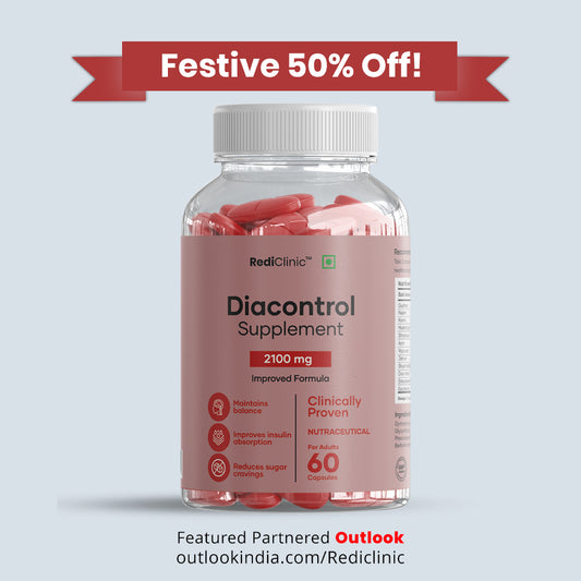 RediClinic DiaControl Tablets : Premium Blood Sugar Support | Manage Diabetes and Glucose Levels - Backed By Science | 60 Tablets