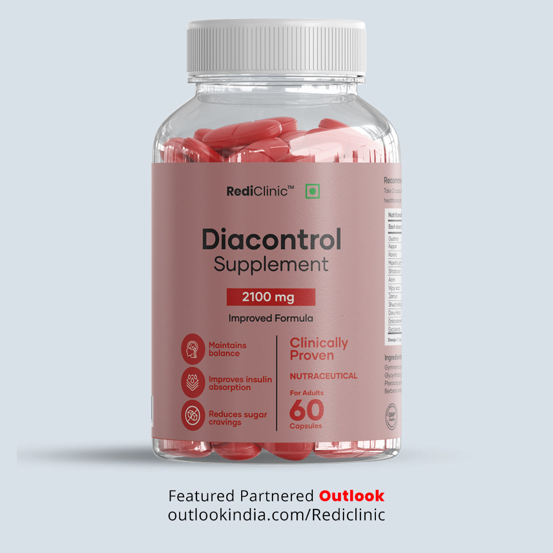 RediClinic DiaControl Tablets : Premium Blood Sugar Support | Manage Diabetes and Glucose Levels - Backed By Science | 60 Tablets
