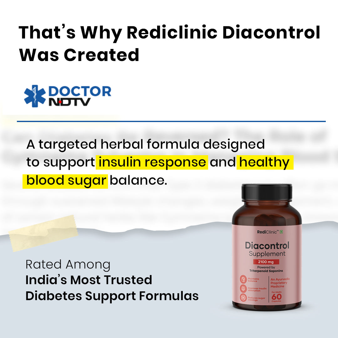 RediClinic DiaControl – Advanced Herbal Support for Insulin Resistance & Blood Sugar Balance | Supports Insulin Sensitivity & Glucose Metabolism | 60 Capsules