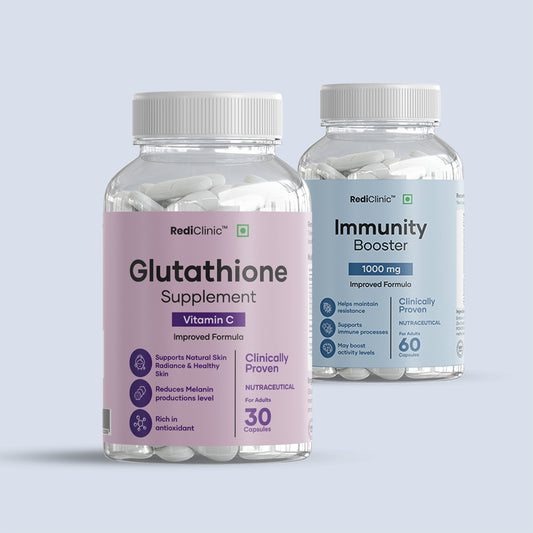 RediClinic Radiant Shield | Combo Of Immunity booster (1000mg) And Pure Japanese Glutathione (500mg)