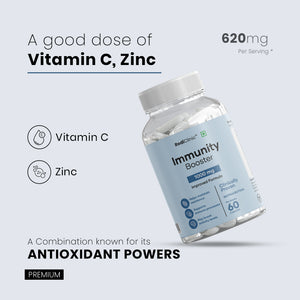 Rediclinic Immunity Booster Supplement with Emblica Officinalis, Vitamin C, Zinc, and Echinacea | 60 Capsules