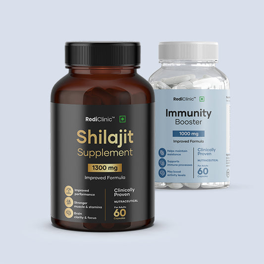RediClinic Shila Force | Combo Of Immunity Booster (1000mg) and Shudh Shilajit (1300mg)