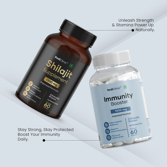 RediClinic Shila Force | Combo Of Immunity Booster (1000mg) and Shudh Shilajit (1300mg)
