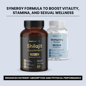 RediClinic Shila Force | Combo Of Immunity Booster (1000mg) and Shudh Shilajit (1300mg)