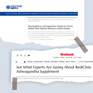 RediClinic Ashwagandha Tablets : Organic Extract with Black Pepper | 2100mg | 60 Capsules