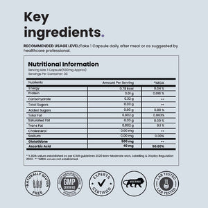 RediClinic Glutathione Supplement: 100% Pure Japanese Glutathione with Vitamin C for Radiant Skin RediClinic Glutathione Supplement: 100% Pure Japanese Glutathione with Vitamin C for Radiant Skin