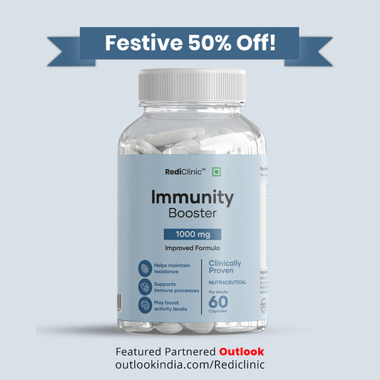 Rediclinic Immunity Booster Supplement with Emblica Officinalis, Vitamin C, Zinc, and Echinacea | 60 Capsules